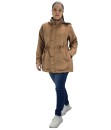 Parka Jaqueta Butu Biru Extra Grande Plus Size Feminino - Ocre liso